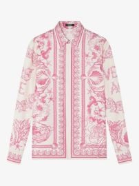 Versace Underwater Barocco-print Shirt | Pink | FARFETCH at Farfetch